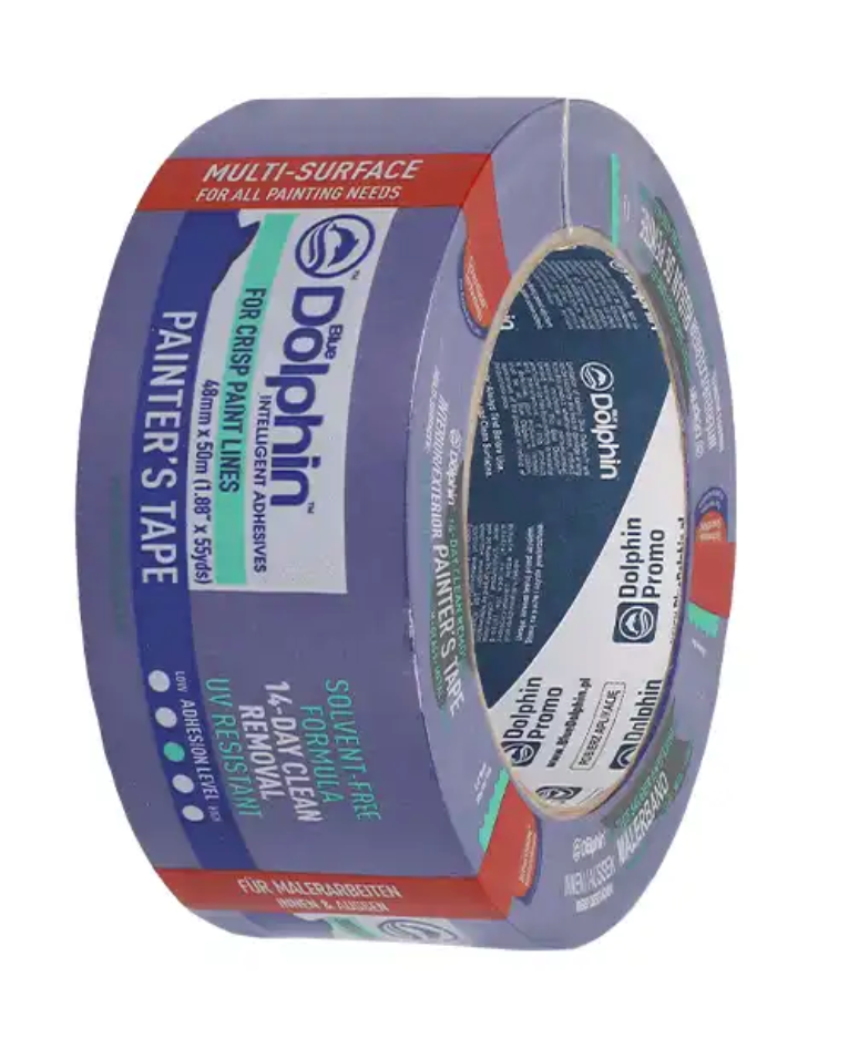 Banda profesionala adeziva de protectie vopsit, interior, Blue