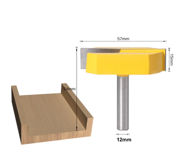 Freza Lemn Planare, curatare, canelare, Coada 12mm, Diametru 57mm - 0