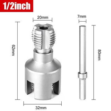Adaptor bormasina pentru filiere, filetare, tarod tevi PPR, Interior + Exterior