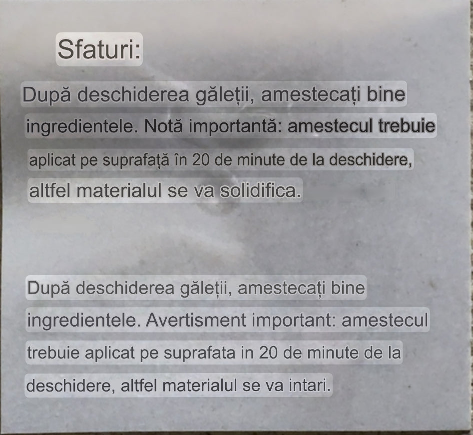 Vopsea epoxidica cu imitatie de granit, GRANITEPOX™, 1 kg, gri deschis