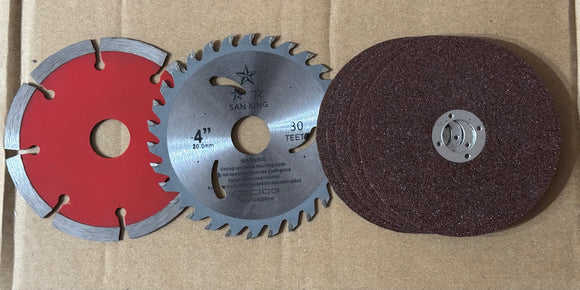 Adaptor tip fierastrau circular pt. flex, polizor unghiular 100-125 mm + 7 discuri