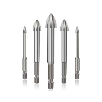 Set 5x burghie conice universale cu vidia (gresie, faianta, piatra, marmura, lemn, beton, etc)