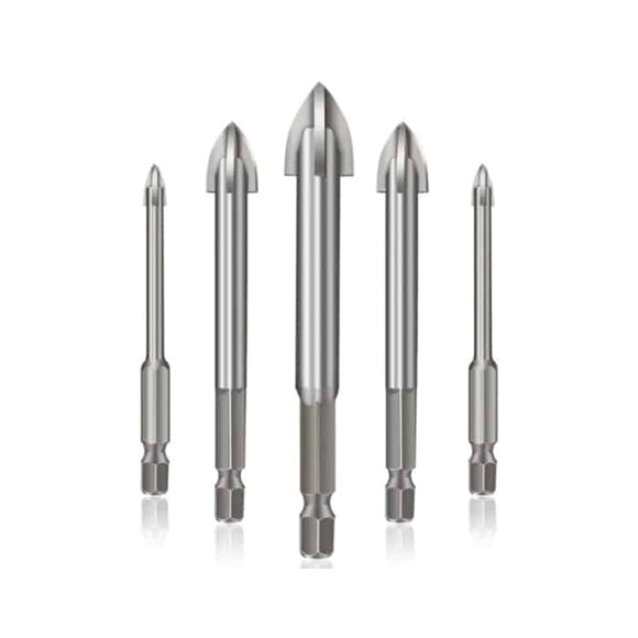 Set 5x burghie conice universale cu vidia (gresie, faianta, piatra, marmura, lemn, beton, etc)