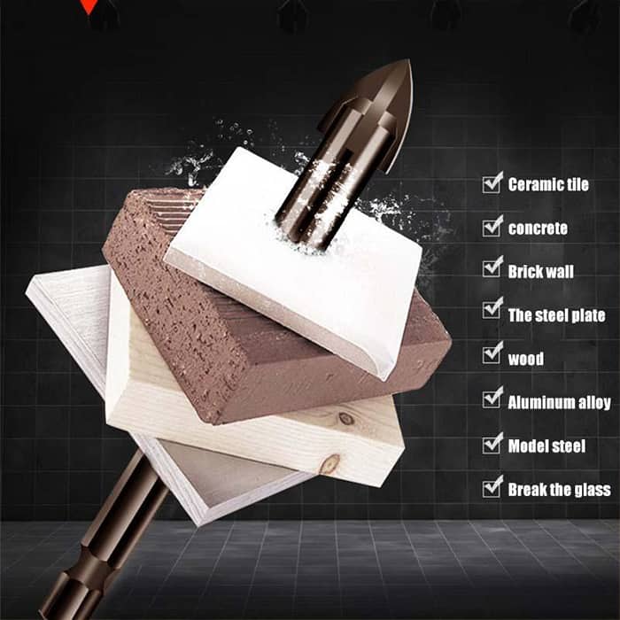 Set 5x burghie conice universale cu vidia (gresie, faianta, piatra, marmura, lemn, beton, etc)