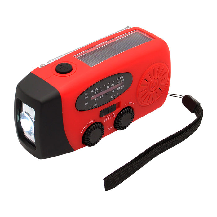 Radio 3-in-1 portabil, incarcare solara, manivela sau USB, functie power bank