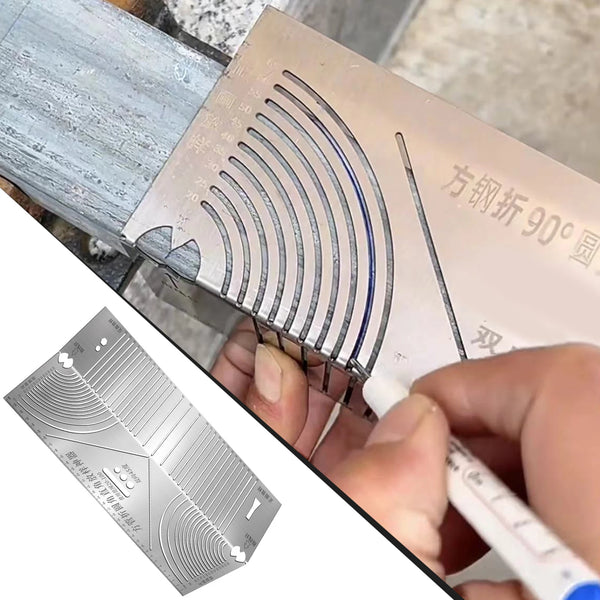 Sablon otel pentru tevi patrate, pt. decupare si sudare curata pe semirotund la unghi 20-80 mm