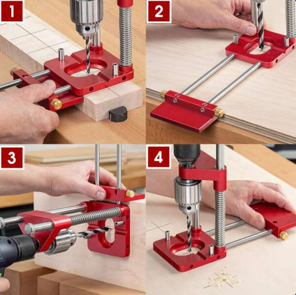 Sistem de sablonare si ghidare gauri de precizie, ALUMINIU, pt. masina gaurit, bormasina