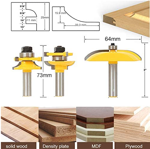 Set 3x Freze Pentru Rame, Usi Dulap, Geamuri, Sertare Profil Contraprofil - 8mm și 12 mm tablie