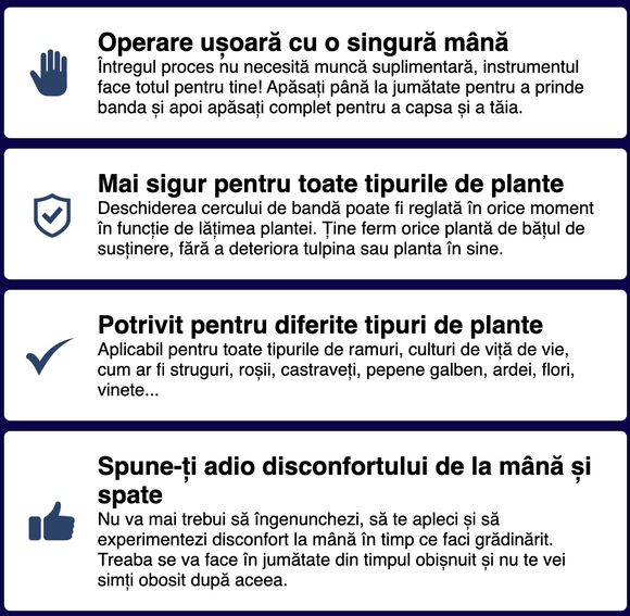 Unealta pentru legat plante, scula pt. legare cu banda plante (legatoare plante)