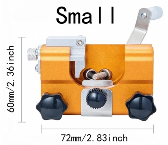 Ascutitor manual MIC portabil cu ghidaj, pentru lant de drujba, tip manivela