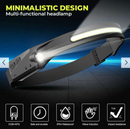 Lanterna de cap LED flexibila, silicon, tip banderola, 2 surse iluminat si senzor pornire/oprire-3