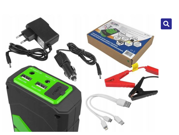 Kit pornire auto moto cu acumulatori, power bank, baterie externa 24.000 mAh