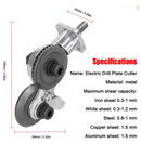 Adaptor pt. taiat tabla, cu role, pt bormasina, masina gaurit (foarfeca electrica)-5