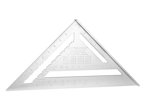 Rigla triunghi aluminiu, gradata, 30 cm - Truper
