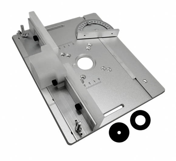 Masa, placa, suport inversat, aluminiu, pentru oberfreza de mana, cu ghidaj