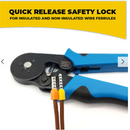 Set cleste sertizare fire, cu papuci de dimensiuni diferite, pini terminali conductor MYF-2