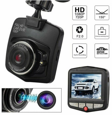 Camera video auto DVR 1080p, cu sport si incarcator, detectie miscare - 0
