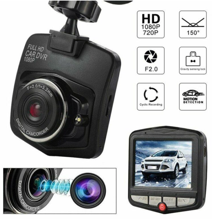 Camera video auto DVR 1080p, cu sport si incarcator, detectie miscare - 0