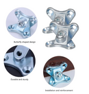 Set 10x Conector imbinari lemn la 90 tip fluture (mobilier, panouri lemn)-2