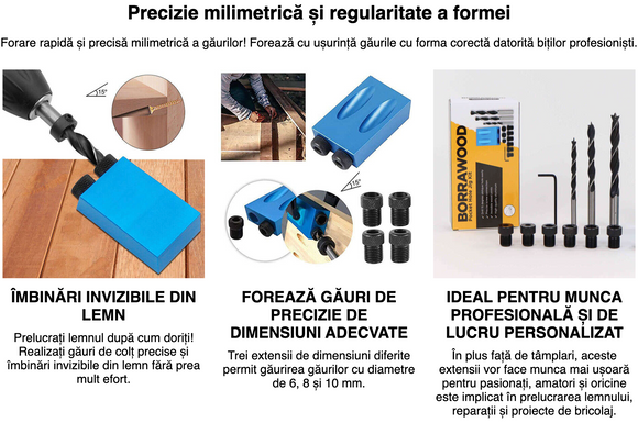 Set dispozitiv imbinari ascunse lemn (pentru rafturi, etajere, dulapuri, etc)