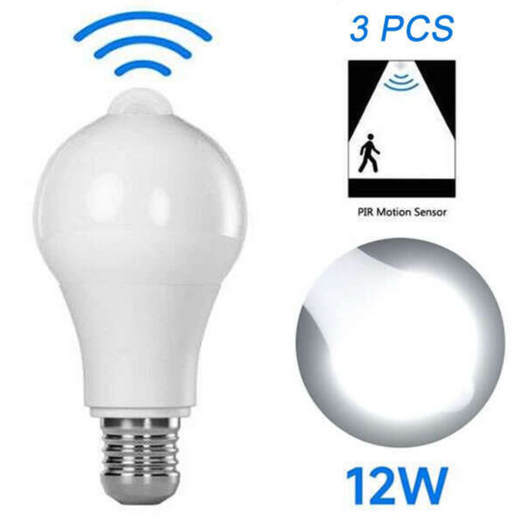Set 3x becuri LED iluminat cu senzor de miscare incorporat
