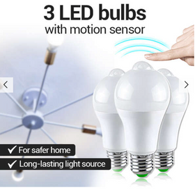 Set 3x becuri LED iluminat cu senzor de miscare incorporat - 0