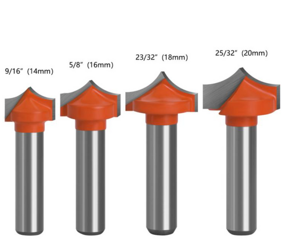 Set 4x Freze lemn sanfren pt muchii, canale si caneluri in V