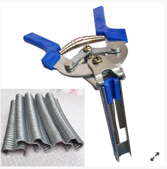 Patent, cleste de crimpare cu sarmulite tip inel pt vergele, tije, cabluri, etc