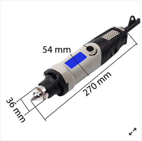 Set polizor drept, biax cu 176 piese, 220V, 28.000 rot/min