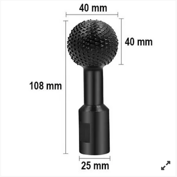 Freza sferica cu raspel, pentru flex/polizor unghiular M14