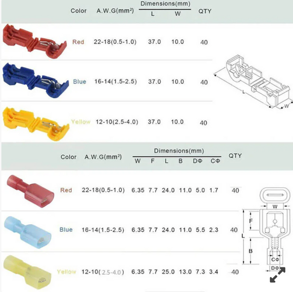 Set 240x conectori pt imbinat si intersectat fire in T
