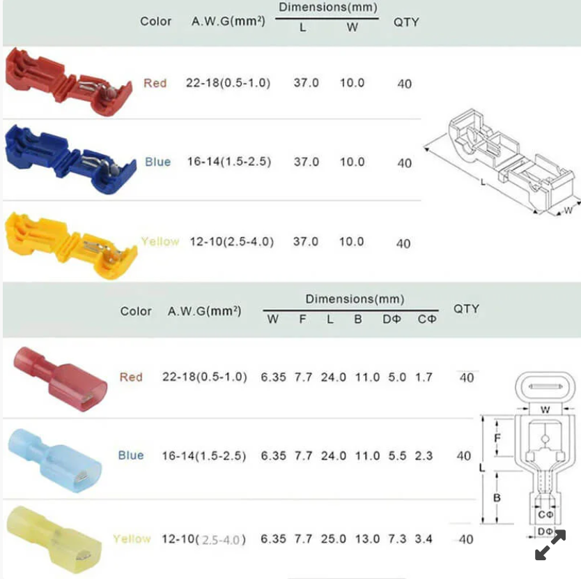 Set 240x conectori pt imbinat si intersectat fire in T