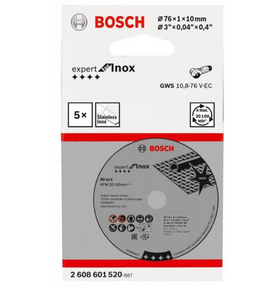 Set 5x discuri inox 76mm pentru mini polizor unghiular BOSCH