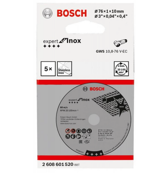 Set 5x discuri inox 76mm pentru mini polizor unghiular BOSCH