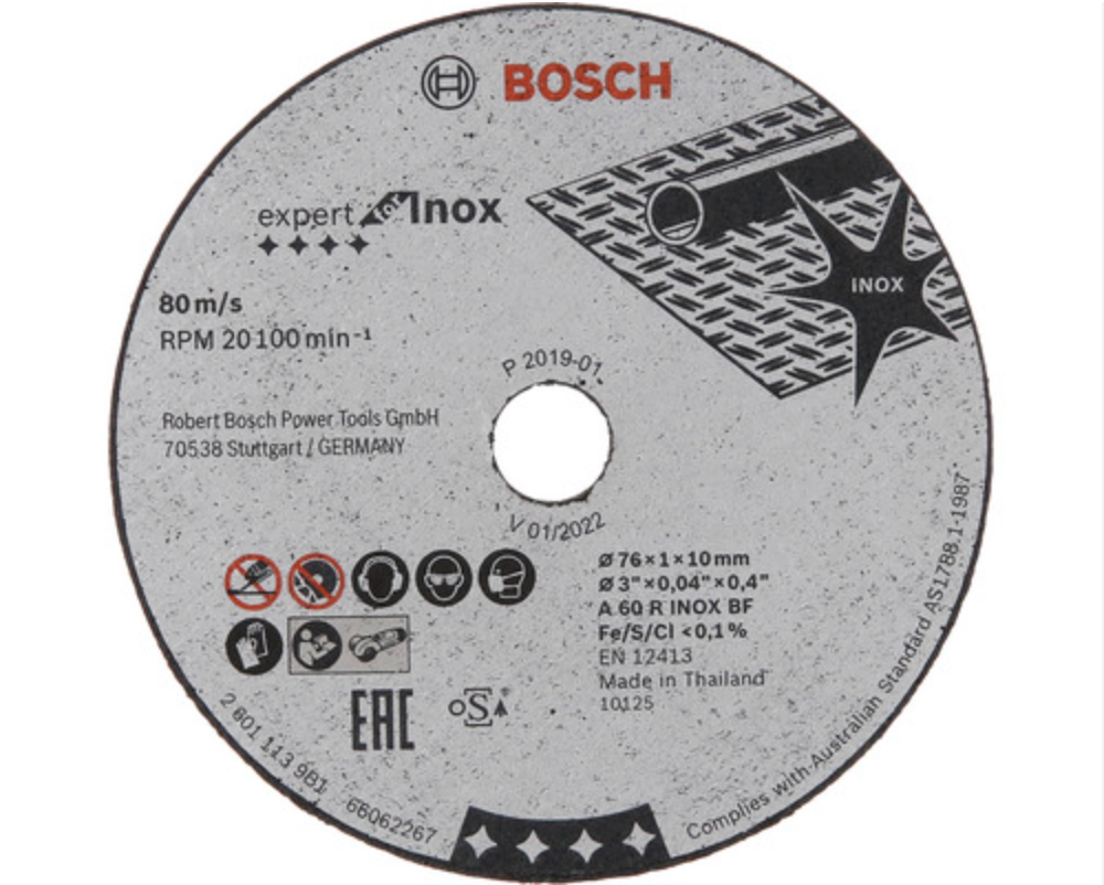 Set 5x discuri inox 76mm pentru mini polizor unghiular BOSCH - 0