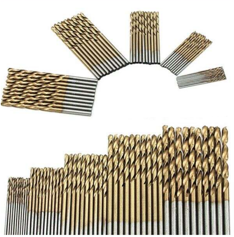 Set 50x burghie de precizie pentru metal, 1 - 3 mm