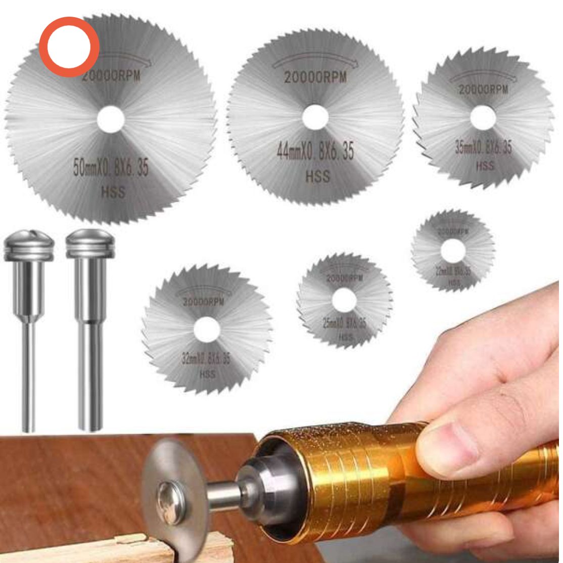 Set de 5x mini panze, discuri pt dremel, biax - 0