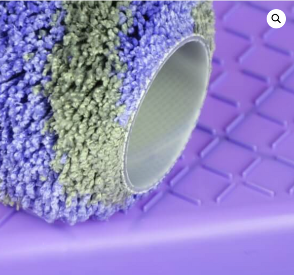 Rulou, trafalet profesional SILVER MICROFIBER TWIST 250 x 20 mm, Blue Dolphin