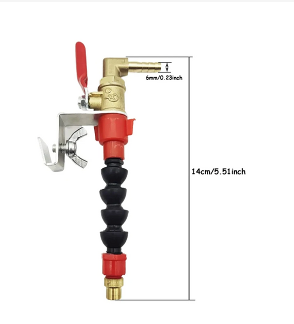 Sistem racire cu robinet, anti-praf pentru flex sau circular, cu furtun si pompa