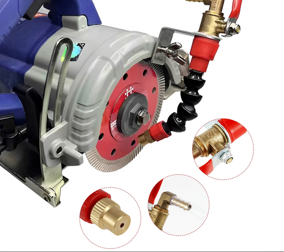 Sistem racire cu robinet, anti-praf pentru flex sau circular, cu furtun si pompa