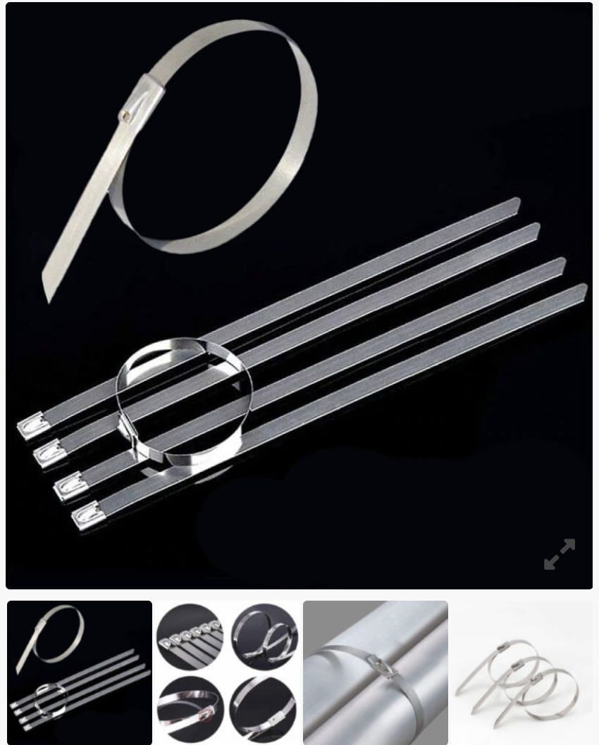 Bride, coliere, soricei din metal pentru prindere si fixare 100 mm x 100 buc - 0