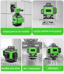 Set nivela laser 4D cu 16 linii, multifunctional, cu accesorii si telecomanda-3