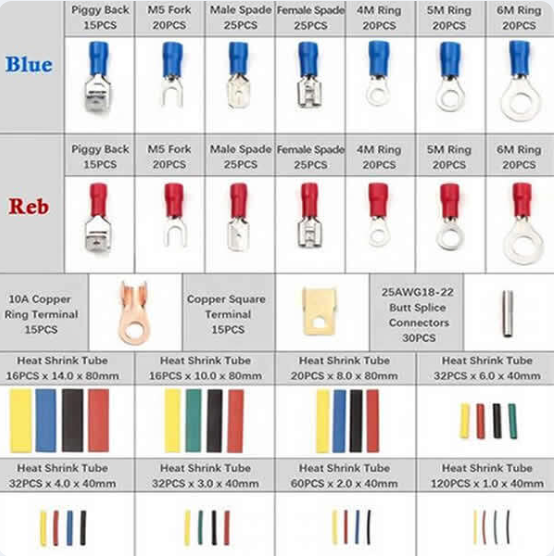 Set x678 buc papuci si tuburi termocontractibili pentru fire