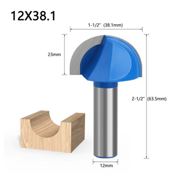 Convex cutter for tub joints 12x38x64 mm - 0