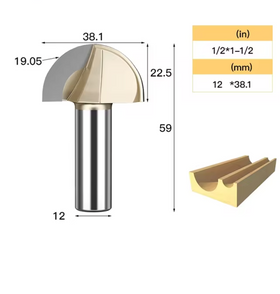 Freza convexa pentru imbinari la ciubar 12x38x59 - 0