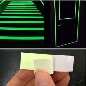 Banda adeziva fosforescenta, 30 x 300 mm, LumiGlow