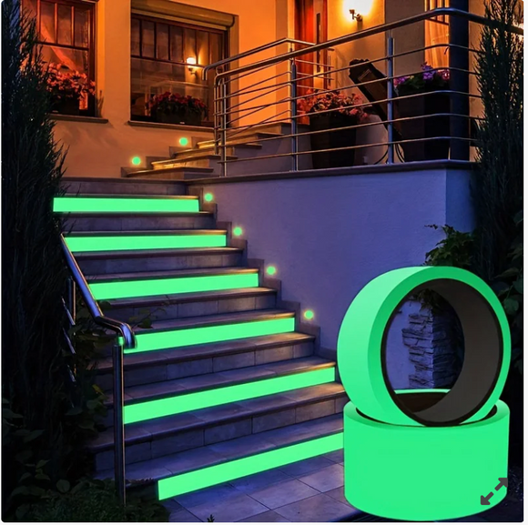 Banda adeziva fosforescenta, 30 x 300 mm, LumiGlow