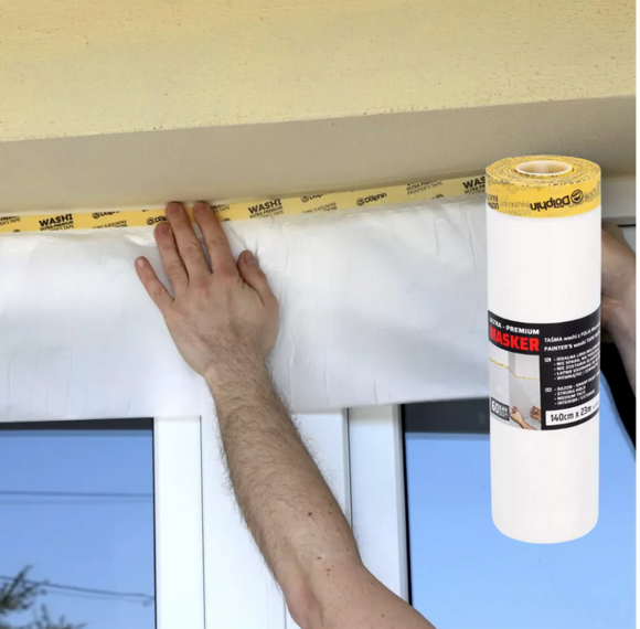 Folie profesionala de protectie cu banda adeziva japoneza Washi, Blue Dolphin