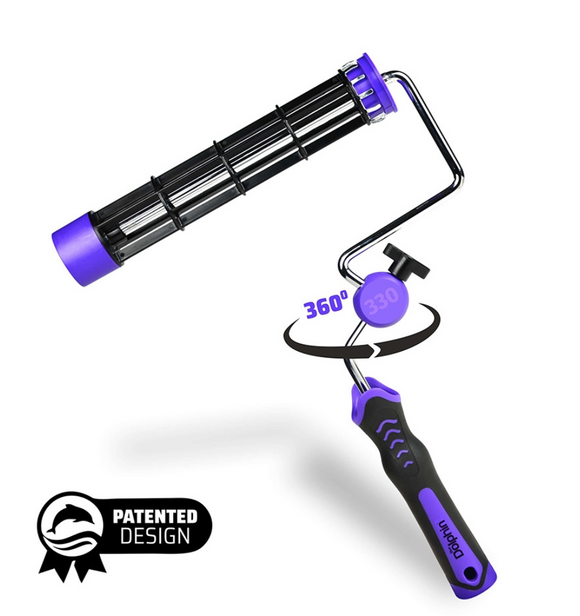 Maner, suport profesional 360º trafalet 25 cm, DolphinRoller, Blue Dolphin