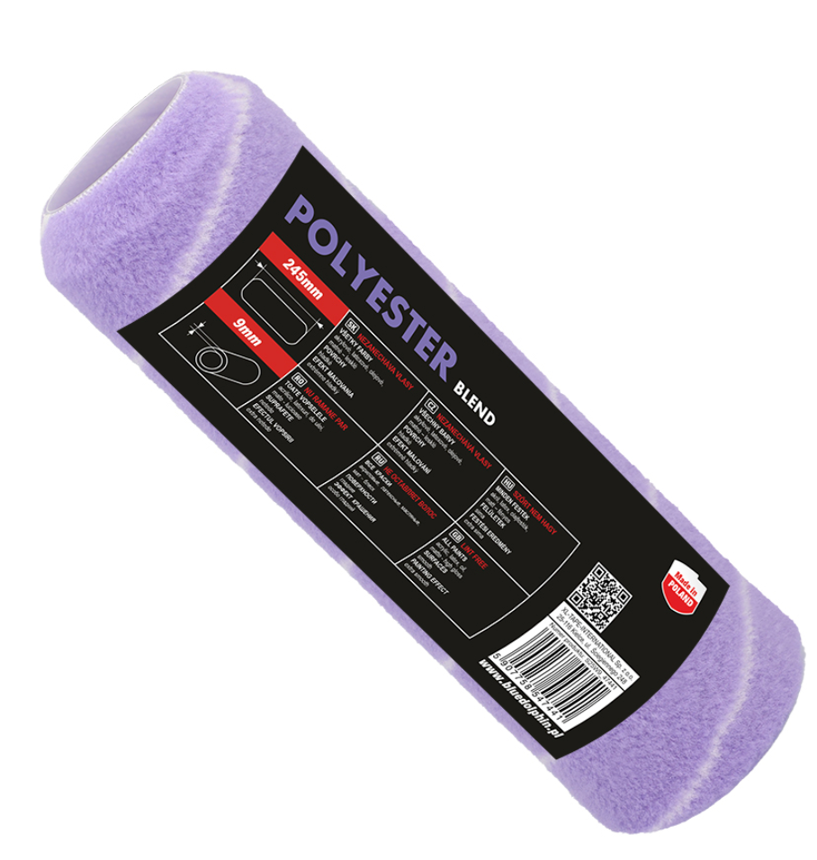 Rulou, trafalet profesional SPINNER POLYESTER BLEND 180 x 9 mm - Blue Dolphin